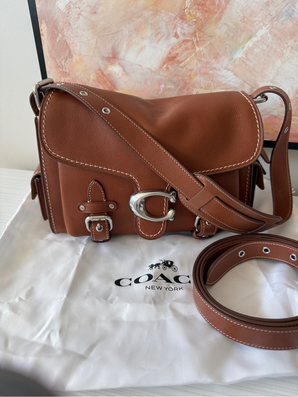 EUC COACH Western Tabby in Burnished Amber